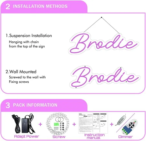 Vista 6 de Letreros de neón personalizables, letrero de neón personalizable para decoración de pared, luces de neón personalizadas para bodas, fiestas