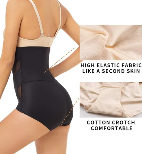Vista 3 de PAUKEE Faja moldeadora de cuerpo para mujer, cintura alta, control de abdomen, compresión y levantador de glúteos, faja
