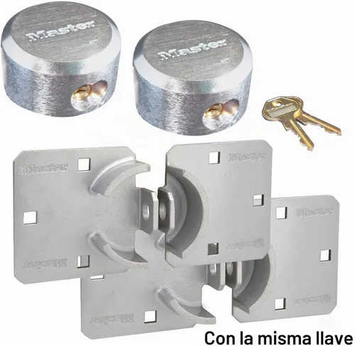 Vista 2 de Master Lock 6271KA-2 candados con cerrojo y 2 grilletes escondidos