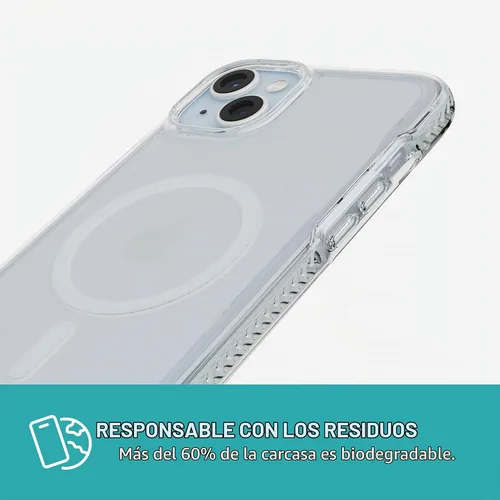 Vista 6 de Tech21 Evo Crystal - Funda de protección contra impactos compatible con MagSafe para iPhone 15 Plus, color azul