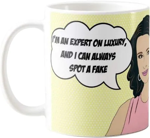 Vista 2 de Fonhark - Real Housewives of Beverly Hills, Kyle Richards - Taza de café inspirada en la cultura pop de reality TV, taza de café novedosa de 11