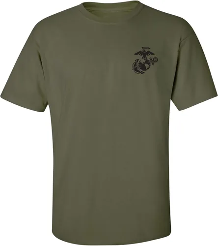 Vista 13 de zerogravitee Camiseta de manga corta para adulto con emblema de los marines Jaspeado oscuro