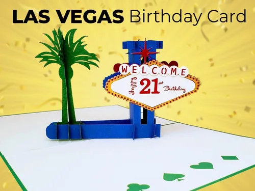 Vista 6 de iGifts And Cards Fabulous - Tarjeta emergente de cumpleaños de Las Vegas 21 – Celebración de hito, regalo de edad legal, felicitaciones, regalo