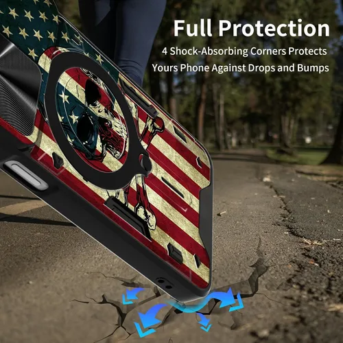 Vista 4 de Funda para Samsung Galaxy A03S de 6.5 pulgadas, funda protectora resistente con función atril giratorio de 360 grados, funda protectora resistente
