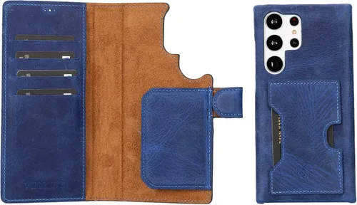 Vista 39 de Venito Florence - Funda de piel compatible con Samsung Galaxy S9, extra segura con bloqueo RFID, cartera desmontable para teléfono (gris decolorado)