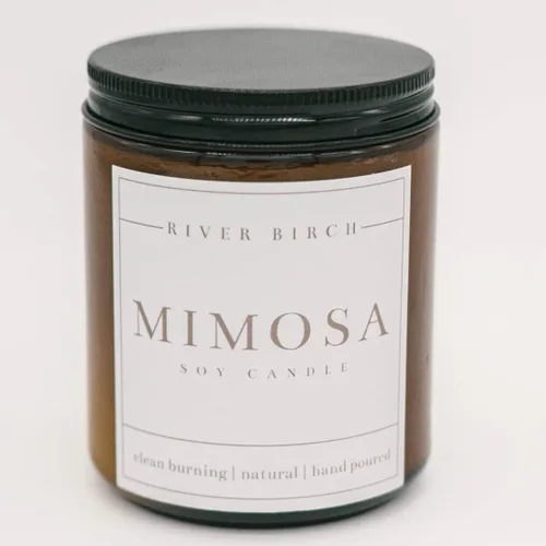 Vista 64 de River Birch Candles - Vela perfumada de almendra y miel Velas en tarro de ámbar de soja de primera calidad, totalmente naturales, no tóxicas, 8.5