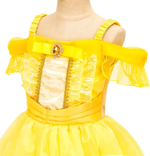 Vista 4 de Avady Belle Princess Dress for Girls Layered Off Shoulder Princess Dress Up Kids Halloween Costume