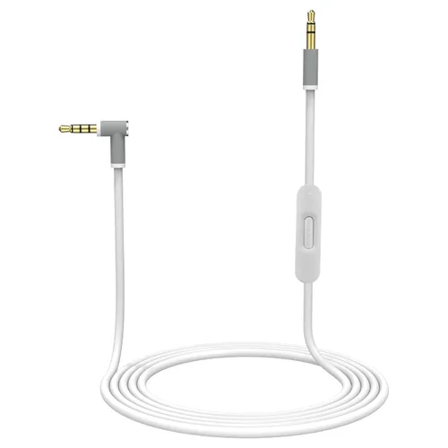 Vista 14 de Cable de audio de repuesto con micrófono en línea y control compatible con auriculares Beats Solo, Studio, Pro, Detox, Wireless, Mixr, auriculares