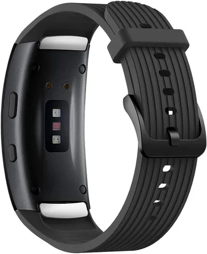 Vista 2 de Senter Correa deportiva de silicona suave de liberación rápida compatible con Gear fit2 Pro Smart Watch Negro