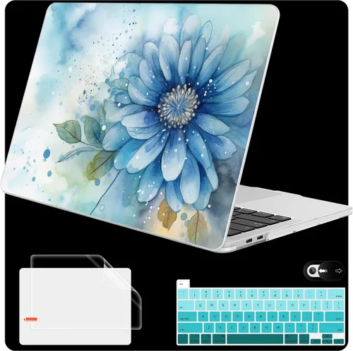 Vista 16 de Mektron Funda para MacBook Pro de 13 pulgadas 2022 2021 2020 versión A2338 M2 M1 A2289 A2251, cubierta rígida de plástico impresa para MacBook Pro