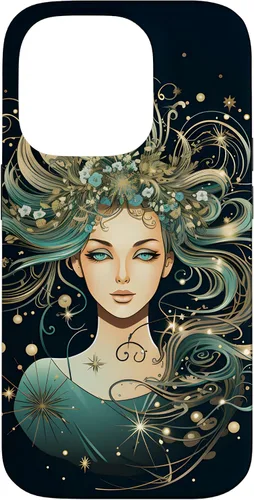 Vista 17 de Virgo Zodiac Sign Horoscope Galaxy Stars Case for iPhone 17