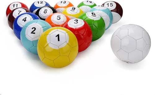 Vista 8 de Juego de 16 pelotas inflables de billar de cuero para billar, juego deportivo para adultos para habitaciones de patio trasero, interiores