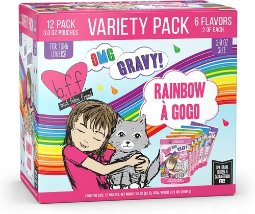 Vista 20 de Weruva B.F.F. OMG - Best Feline Friend Oh My Gravy!, Booya! - Alimento para gatos con carne de res y pollo en salsa, bolsa de 2.8 onzas