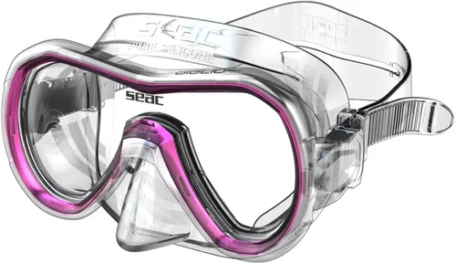 Vista 8 de Seac Giglio, máscara de buceo y snorkel para adultos y buceadores más jóvenes Transparente/azul