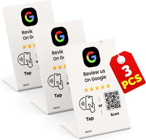 Vista 14 de Soporte de revisión de Google (2 piezas) - Boost Google Reviews con soporte reutilizable para tarjetas de Google Review Tap y soporte de código QR