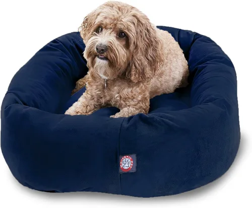 Vista 32 de Majestic Pet Cama para Perros de 52 Pulgadas de Ante Calmante Lavable 52x35x11 (Pulgadas) – Acogedora Cama Redonda para Perros con Forma de Dona