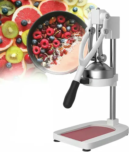 Vista 10 de Exprimidor y triturador de frutas profesional con base de hierro fundido; pie de ventosa para jugo de sandía y tomate, naranja ~