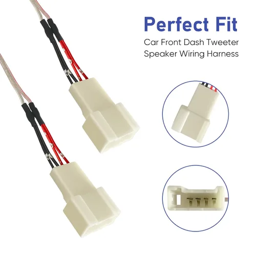 Vista 5 de Conector de cable de altavoz tweeter para tablero de Toyota Corolla/Camry 2012-2020, RAV4 2015-2019, adaptador de cable de altavoz para Subaru