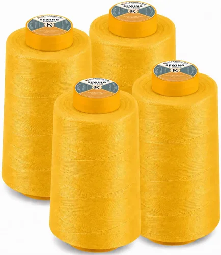 Vista 45 de AK Trading Paquete de 4 Conos de Hilo de Coser Multiusos Aqua (6000 Yardas Cada Uno) de Carretes de Hilo de Poliéster de Alta Resistencia a la Agua