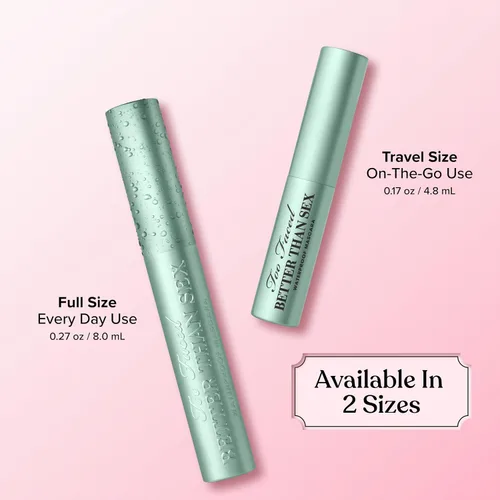 Vista 7 de Too Faced Better Than Sex Waterproof Mascara Volume + Length with Hourglass Brush