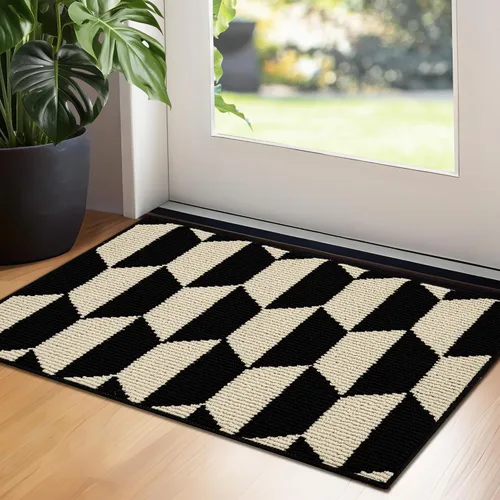 Vista 32 de GRANNY SAYS Tapete para puerta, de 32 x 20 pulgadas, tapete de bienvenida para exteriores, antideslizante, absorbe la suciedad para la entrada