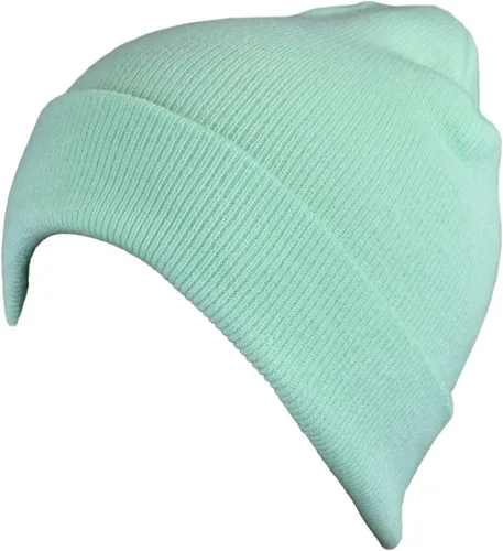 Vista 3 de NYFASHION101 Gorro de punto largo en blanco liso unisex