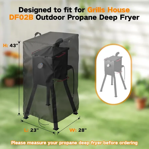 Vista 2 de Outdoor Fryers Cover for Grills House DF02B Propane Deep Fryer