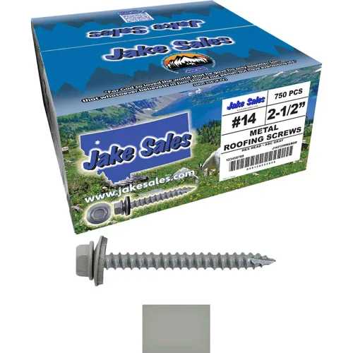 Vista 178 de TORNILLOS PARA TECHOS DE METAL #14: (250) Tornillos x 1" ABC GRIS Tornillo para techo de chapa metálica con cabeza hexagonal y arandela.