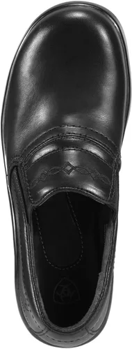 Vista 4 de Ariat Expert Safety Clog SD Composite Toe Shoe - Zuecos de trabajo de cuero negro para mujer