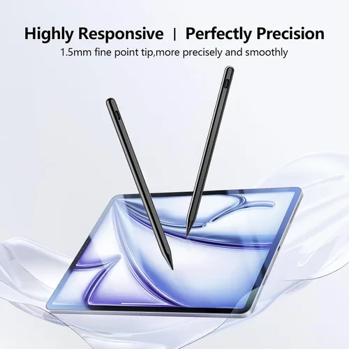 Vista 2 de Stylus Pen Carga Rápida 2X Lápiz Activo Compatible con Apple iPad Pro 11"/12.9"/M4 2018-2025, iPad Air 3/4/5/M2/M3, iPad 6-11, iPad mini 5/6