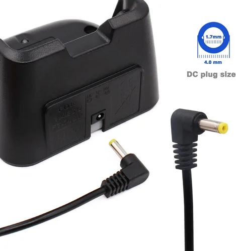 Vista 4 de Adaptadores y cables de reemplazo PA-48B SAD-24B Adaptador DC Cargador Yaesu/Vertex NC-86B NC-72B NC-88B Compatible para radio Yaesu FT-60 FT-60R