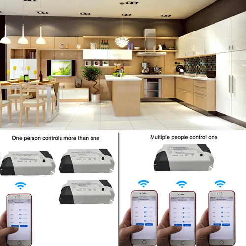 Vista 4 de DSD TECH SH-BT01C Relé Bluetooth V2 Compatible con temporizador y código de seguridad para iOS y Android