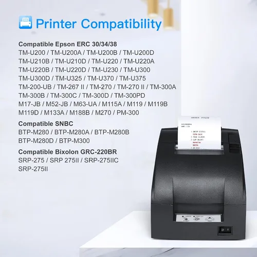 Vista 2 de LxTek Paquete de 30 cintas de repuesto compatibles ERC30 para ERC-30
