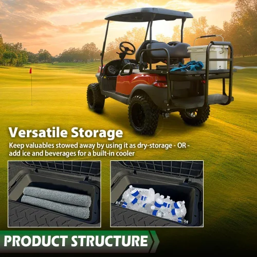 Vista 7 de Storage Cooler & Storage Box Insert Compatible with GTW MACH3 Rear Seat Kits Except Club Car Ds Models