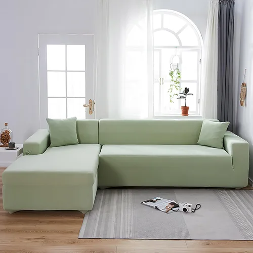 Vista 15 de Konsilsa Funda elástica para sofá en forma de L, funda completa para sofá de 1/2/3/4 plazas, protector de muebles suave, antideslizante, lavable a