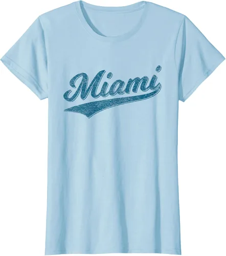 Vista 14 de Camiseta de estilo vintage de Miami Florida VARSITY SCRIPT Sports, gris, S
