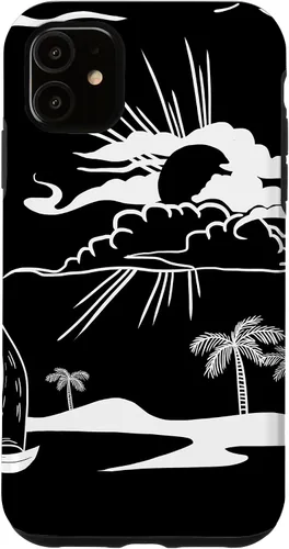 Vista 5 de Funda de regalo para iPhone 14 Beach Sunset Minimal Cool Tropical Summer Vacation