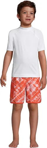 Vista 4 de Lands' End B SS Solid Rash Guard White Kids Husky XL, Blanco