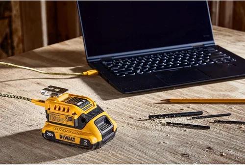 Vista 2 de DEWALT Cargador de Batería y Kit de Carga de Pared USB (DCB094K)