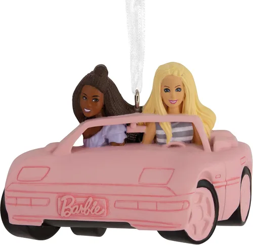 Vista 8 de Hallmark Mattel - Adorno navideño de Barbie afroamericana