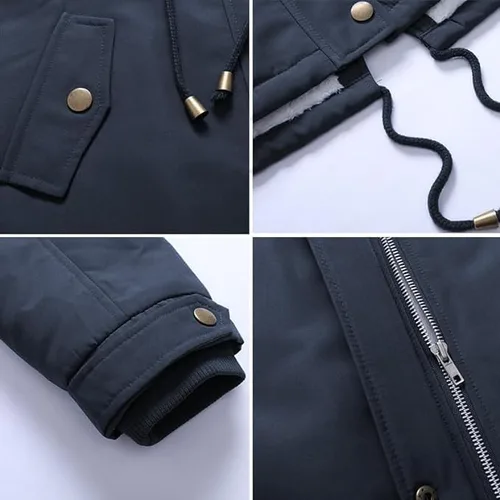 Vista 5 de BVNVC Abrigos de invierno con capucha para mujer, abrigo de nieve de invierno, chaquetas de snowboard de montaña, parka de forro polar aislado