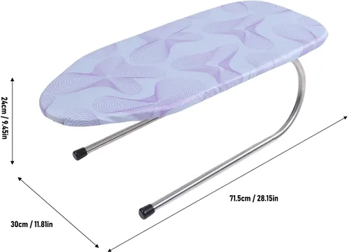 Vista 6 de Asixxsix Tabletop Ironing Board, Small Detachable Cotton Cover U Shaped Foldable Tabletop Ironing Board Space Saving Stable Foldable Iron Board for