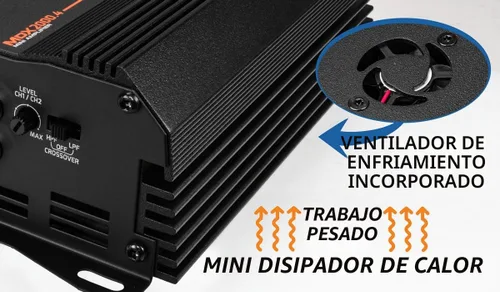 Vista 5 de PRV Audio MDX2000.4 Amplificador de Audio para Automóvil Mini de 4 Canales de 2 Ohmios 4 x 500 Vatios RMS a 2 Ohmios - Amplificador Puenteable