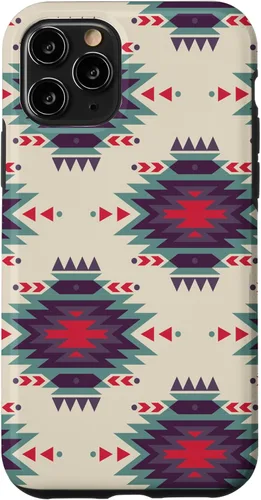 Vista 29 de Funda única con diseño azteca navajo rojo turquesa occidental para iPhone 17