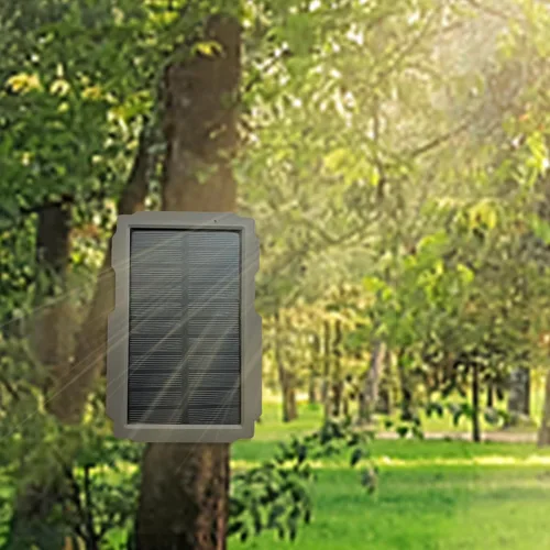 Vista 6 de Lixada Panel solar de cámara de sendero, cargador solar recargable para cámara, kit de panel solar para exteriores de 6 V-12 V con soporte giratorio