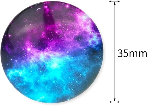 Vista 4 de Imanes para refrigerador con patrón de cielo estrellado, paquete de 16 imanes para nevera, gabinetes de oficina, pizarras blancas, fotos de 1.35