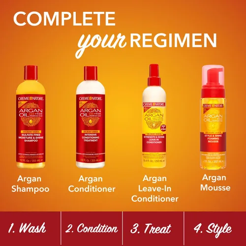 Vista 7 de Creme of Nature Aceite de Argán Perfecto Tratamiento 7 en 1 para cabello rizado, anti-frizz, protección contra el calor y brillo exótico, regalo