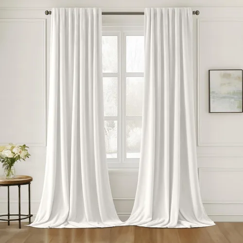 Vista 20 de MIULEE Cortinas de Terciopelo Negro de 84 Pulgadas de Largo 2 Paneles - Cortinas de Ventana con Pliegues Pinzados de Lujo que Oscurecen
