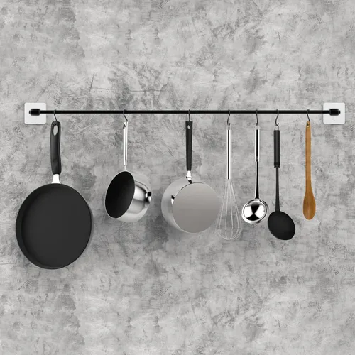 Vista 3 de Savita 14 tornillos adhesivos de pared, sin dejar rastro, clavos colgantes de montaje en pared para cocina y baño (0.51 pulgadas)