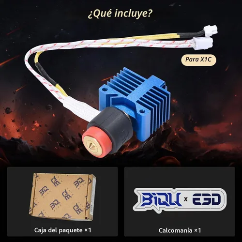 Vista 6 de BIQU Panda Revo Hotend para impresora 3D Bambu-Lab X1C, Hotend de alto flujo hasta 40mm3/s, equipado con reemplazo de boquilla rápida E3D